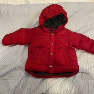 Gap Boys Red Puffer Winter Jacket Size 18-24 Months